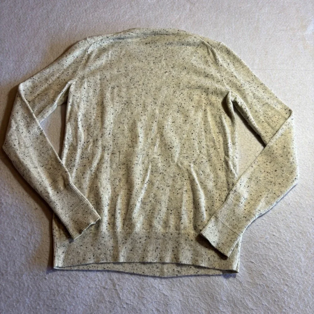 EVERLANE Women‎ XS Speckled Knit Crewneck Sweater 99% Cashmere Light Beige